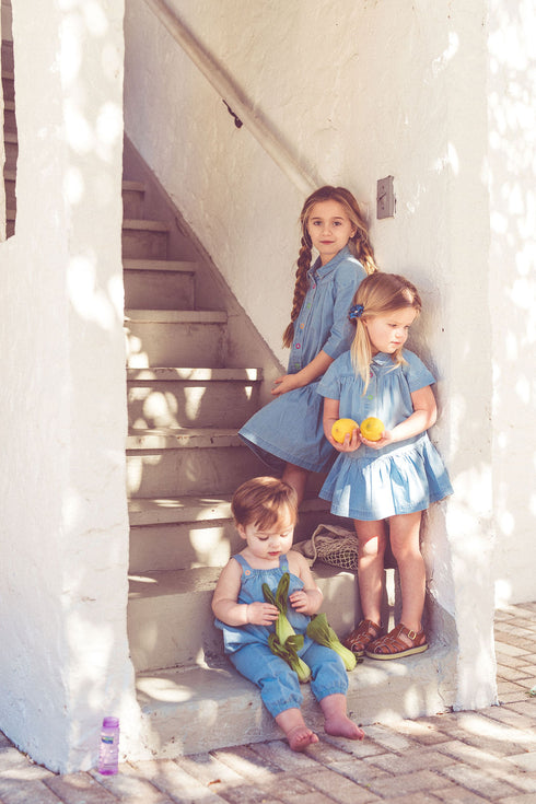 Kix Neon Snaps Denim Dress